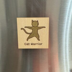 Cat Yoga Magnet - Cat Warrior Pose